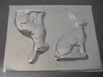 802 3D Bunny Rabbit Side View Chocolate Candy Mold
